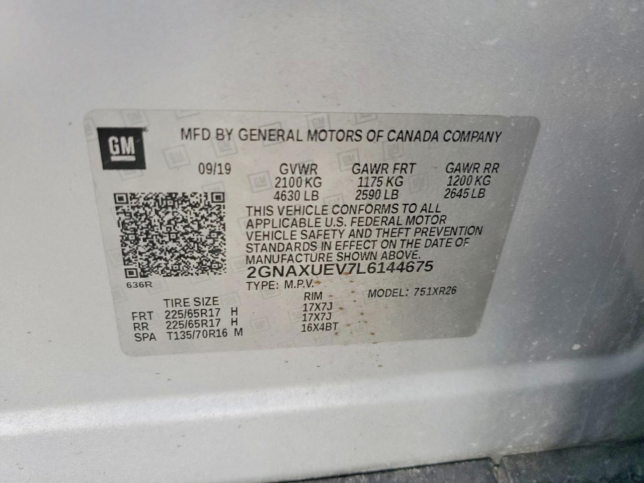 2020 CHEVROLET EQUINOX LT photo 13