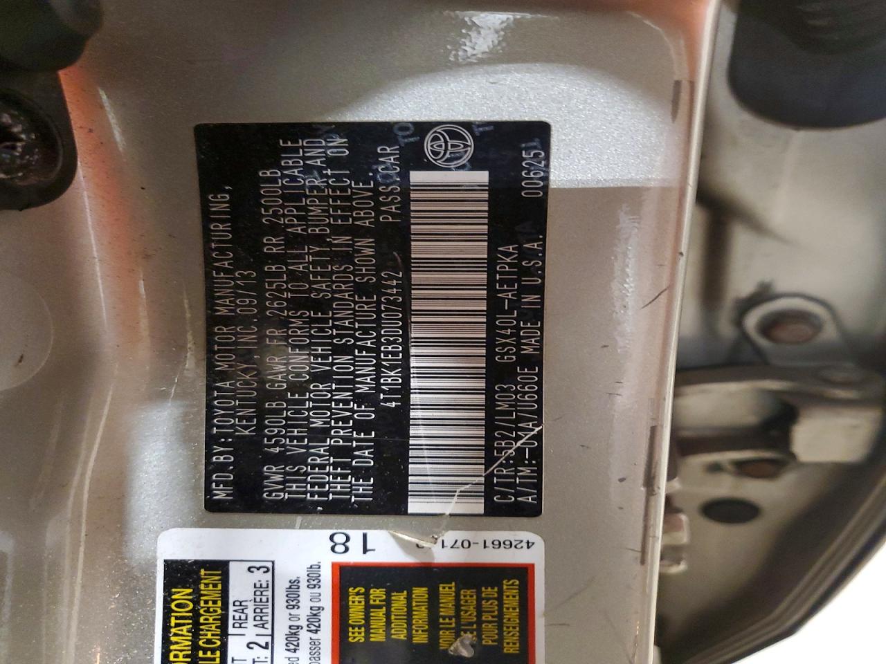 2013 TOYOTA AVALON BASE photo 13