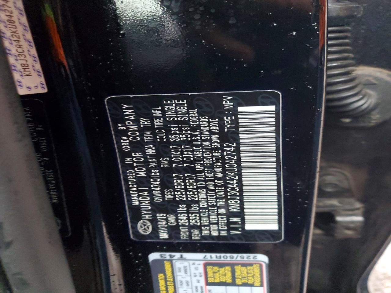 2019 HYUNDAI TUCSON LIMITED photo 13