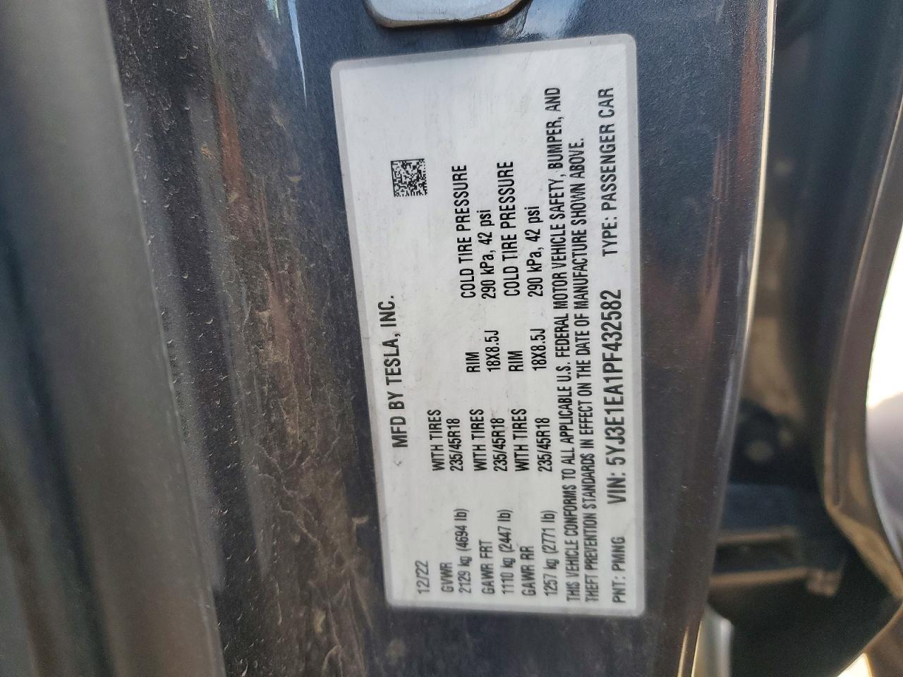 2023 TESLA MODEL 3 photo 12