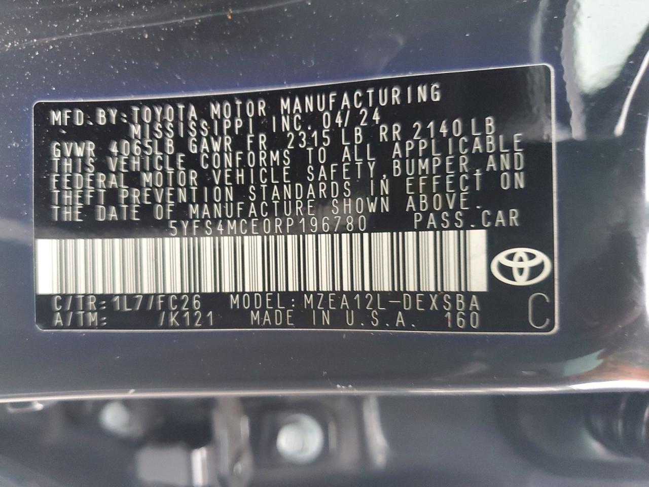 2024 TOYOTA COROLLA SE photo 12