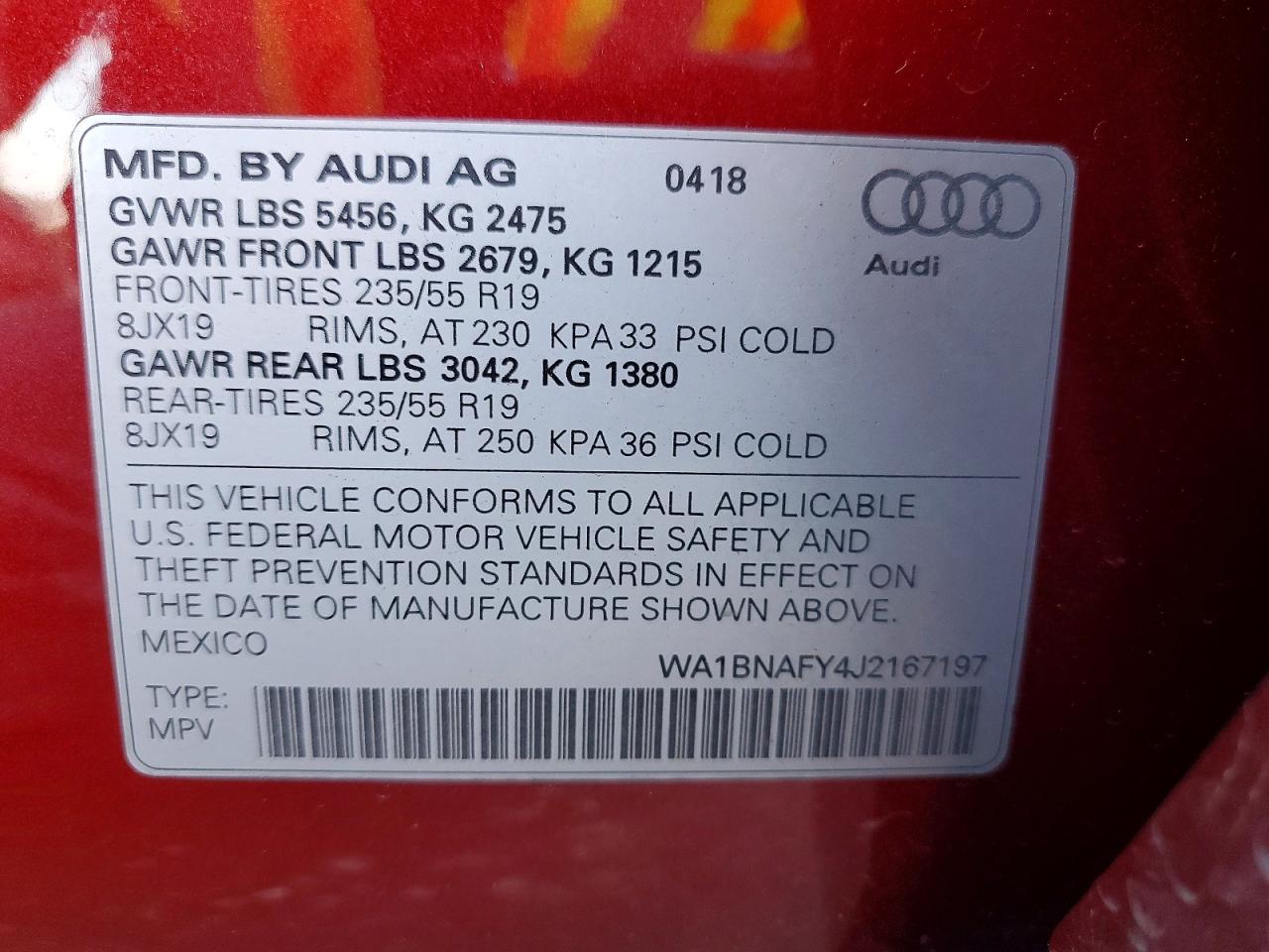 2018 AUDI Q5 PREMIUM PLUS photo 12