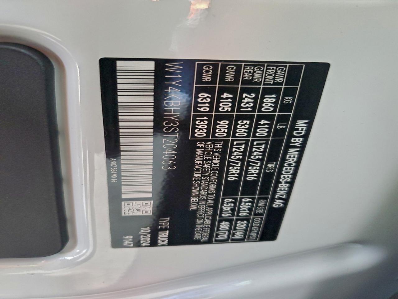 2025 MERCEDES-BENZ SPRINTER 2500 photo 14