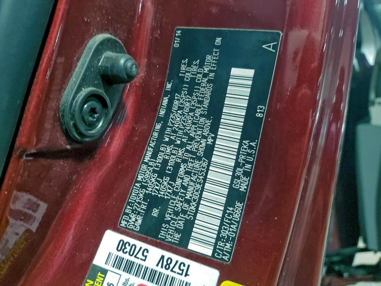 2014 TOYOTA SIENNA LE photo 14
