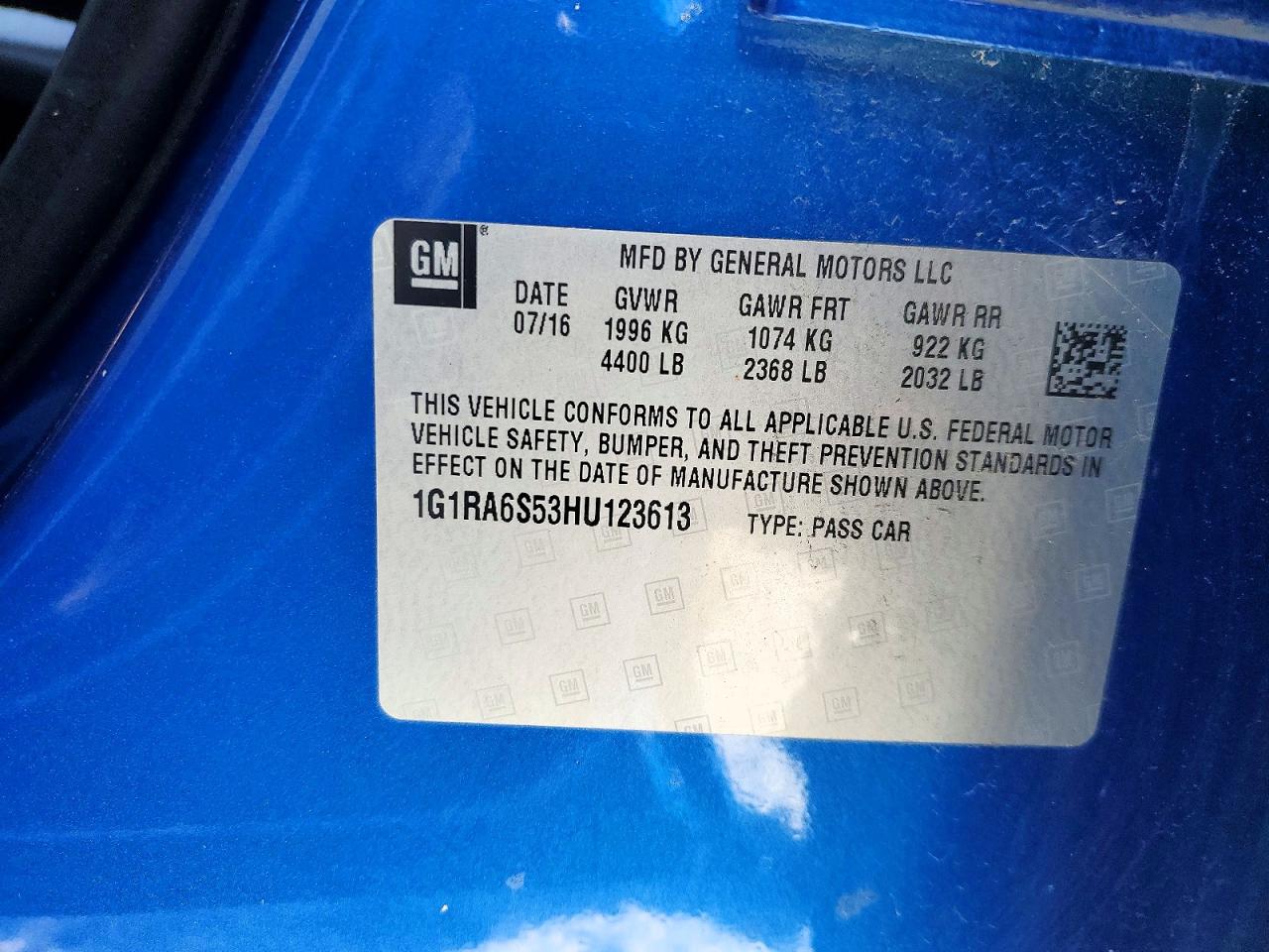 2017 CHEVROLET VOLT LT photo 12