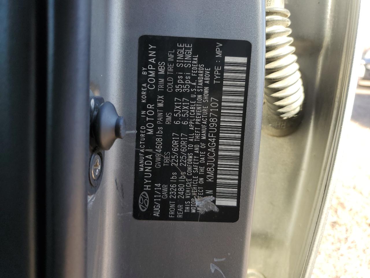 2015 HYUNDAI TUCSON LIMITED photo 13