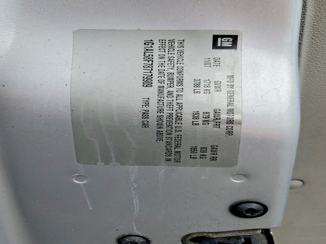2008 CHEVROLET COBALT LT photo 12