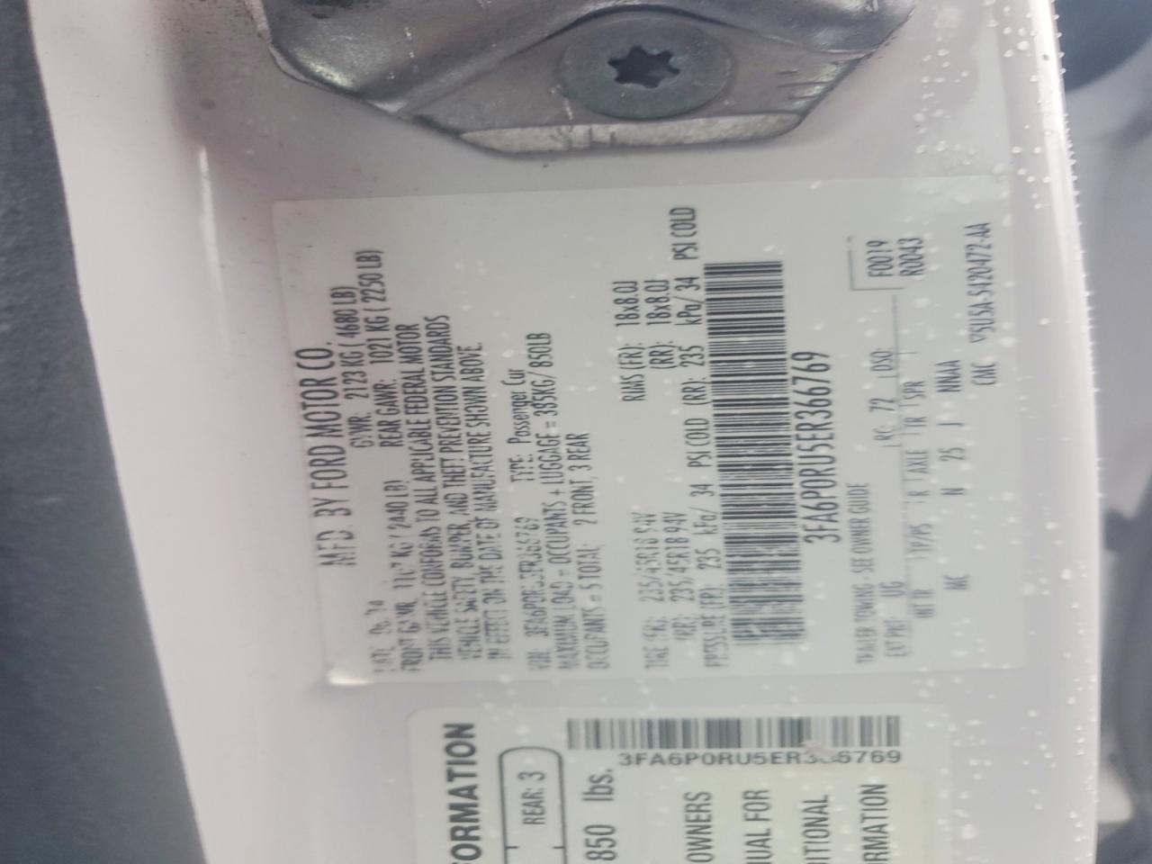 2014 FORD FUSION TITANIUM HEV photo 12