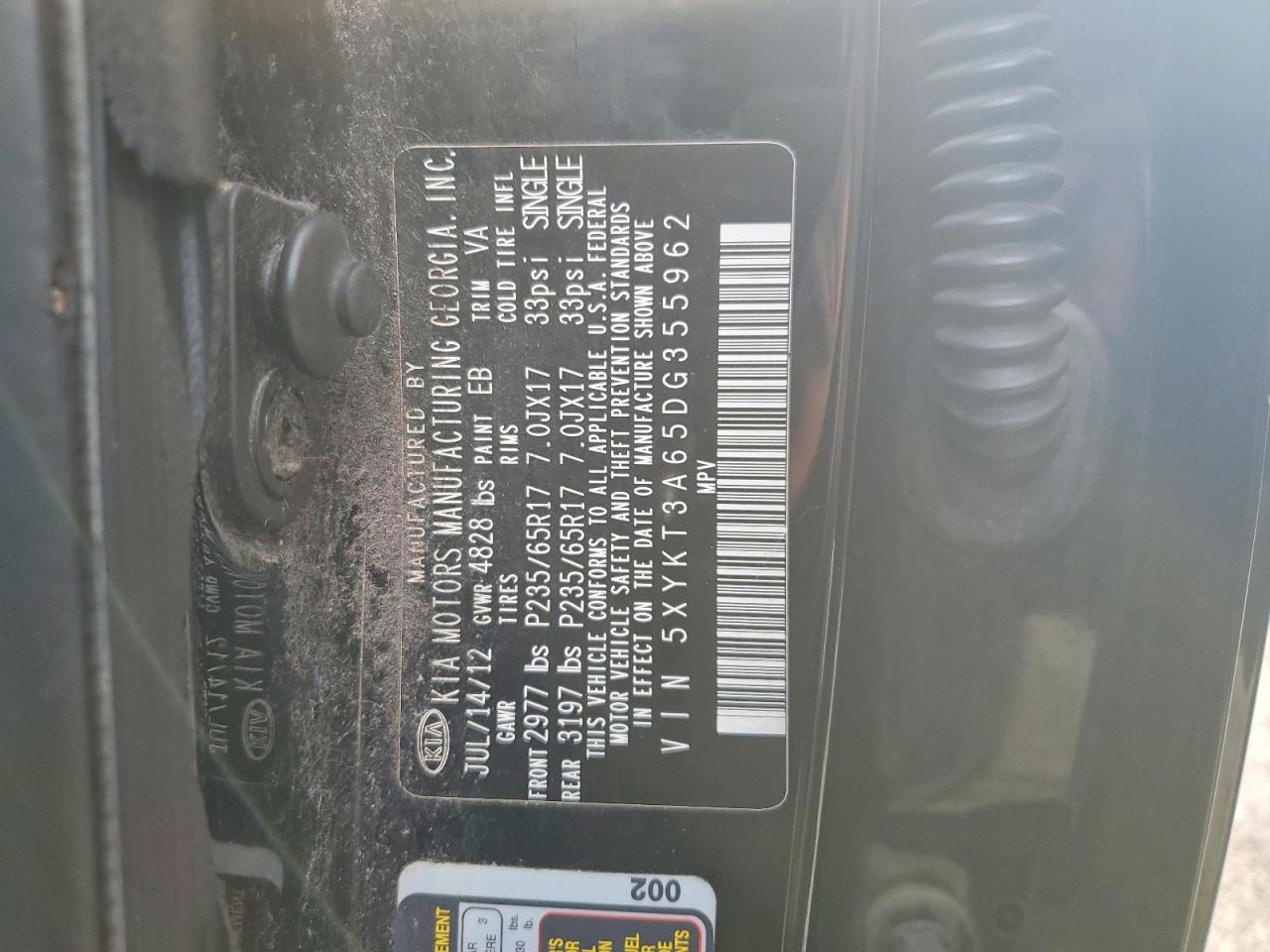 2013 KIA SORENTO LX photo 13