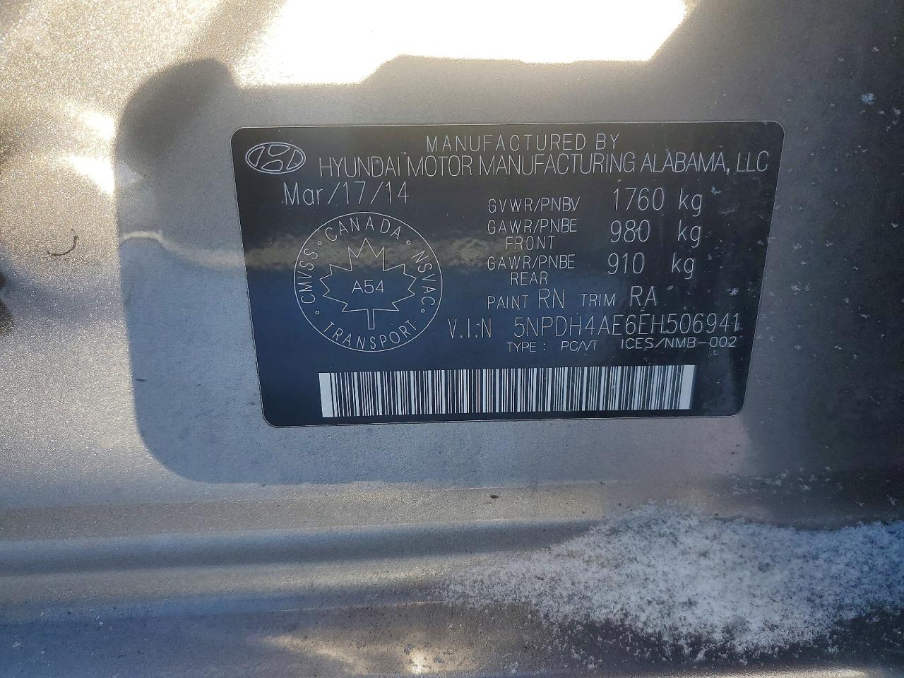 2014 HYUNDAI ELANTRA SE photo 12