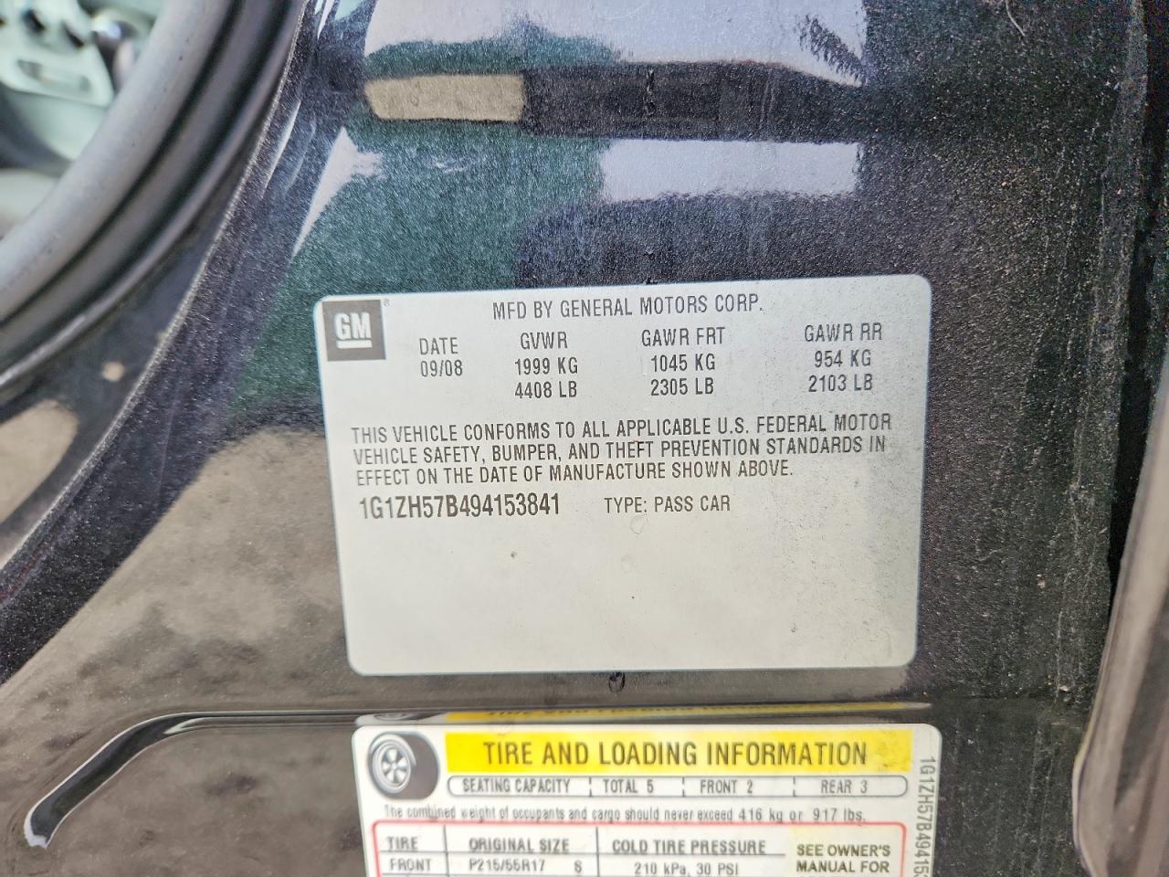 2009 CHEVROLET MALIBU 1LT photo 12