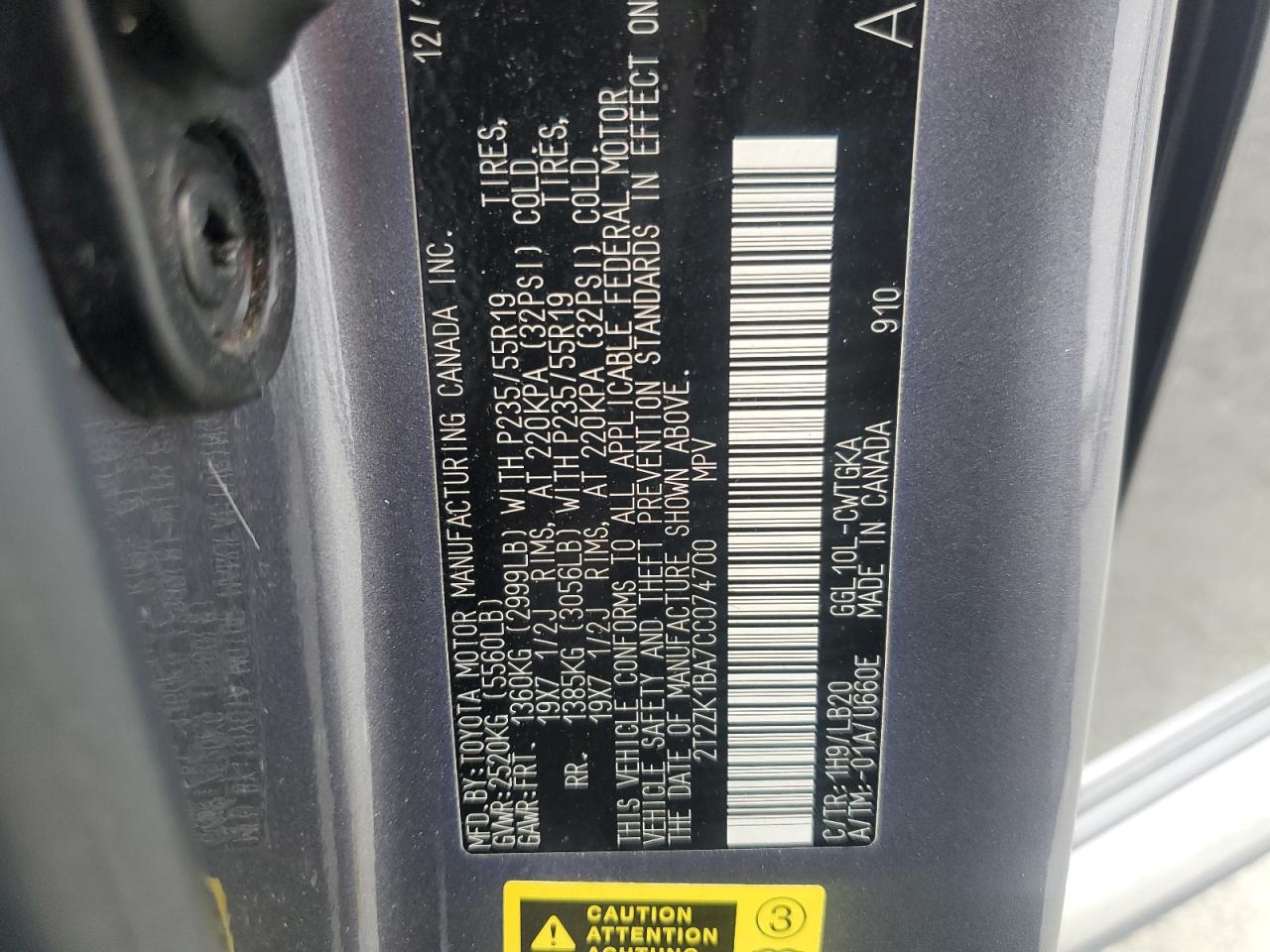 2012 LEXUS RX 350 photo 12