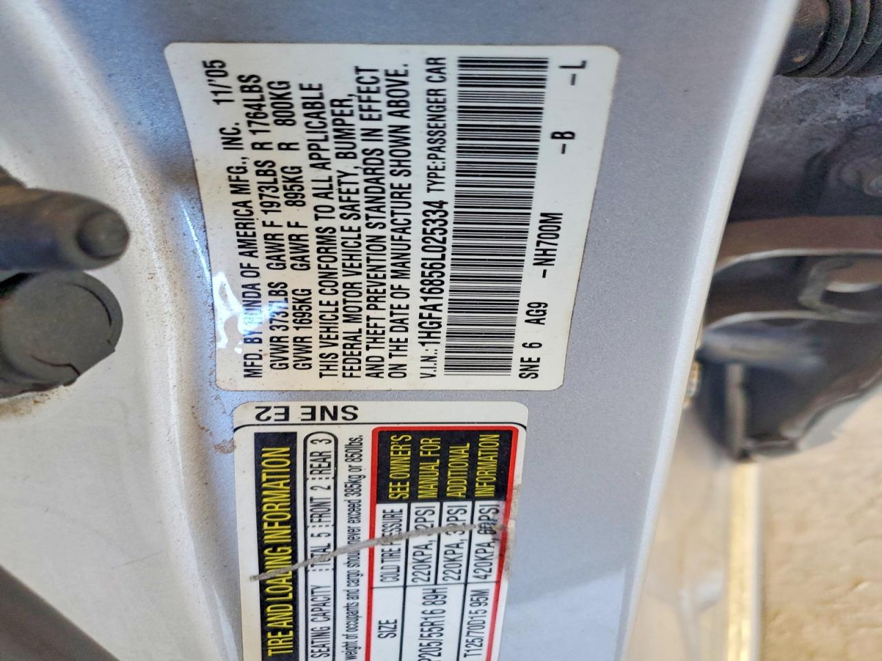 2006 HONDA CIVIC EX photo 13