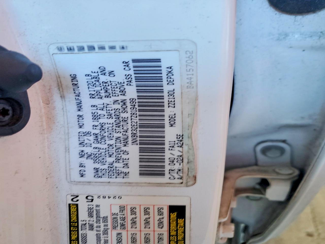 2007 TOYOTA COROLLA CE photo 12