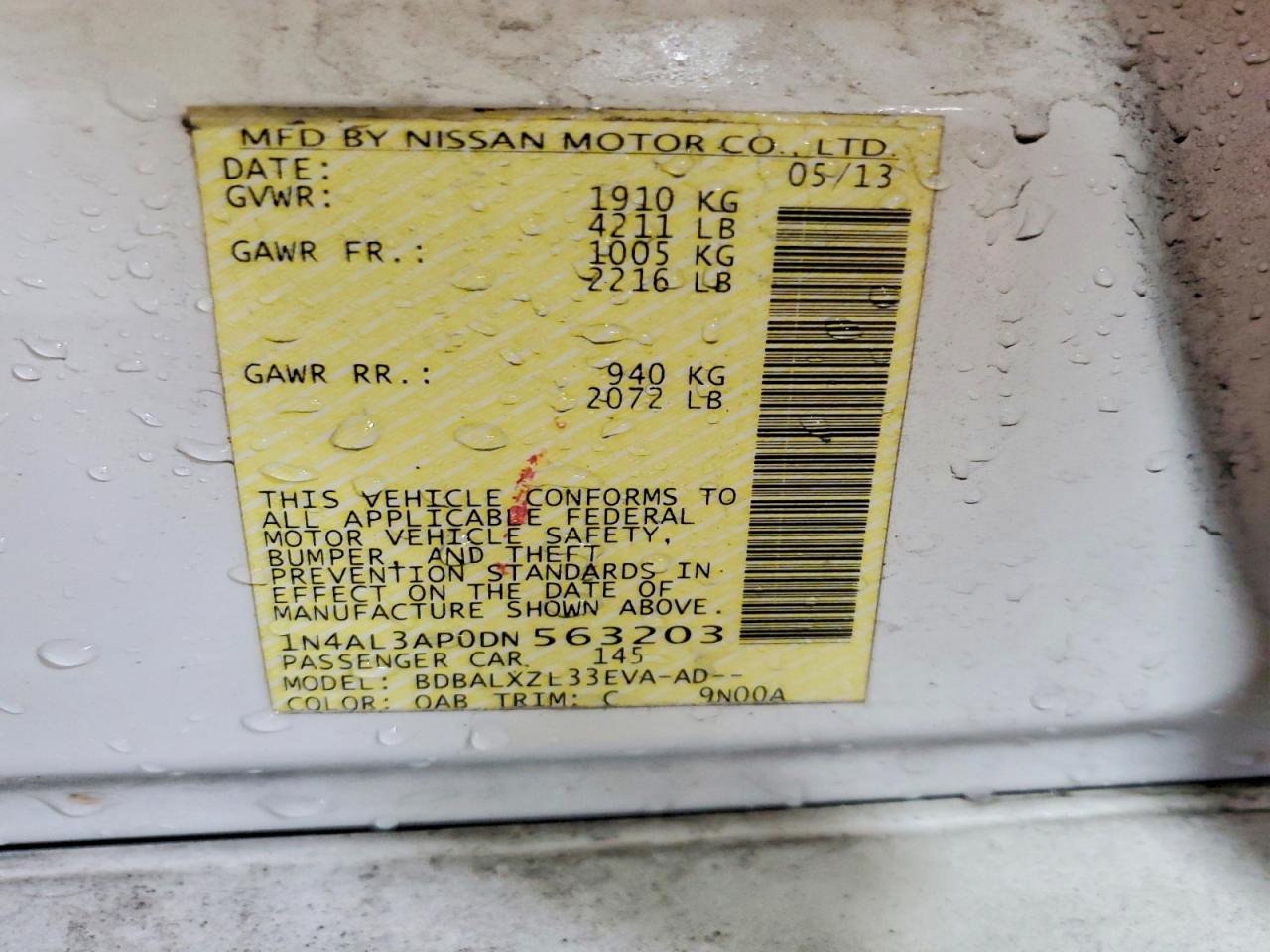 2013 NISSAN ALTIMA 2.5 photo 12