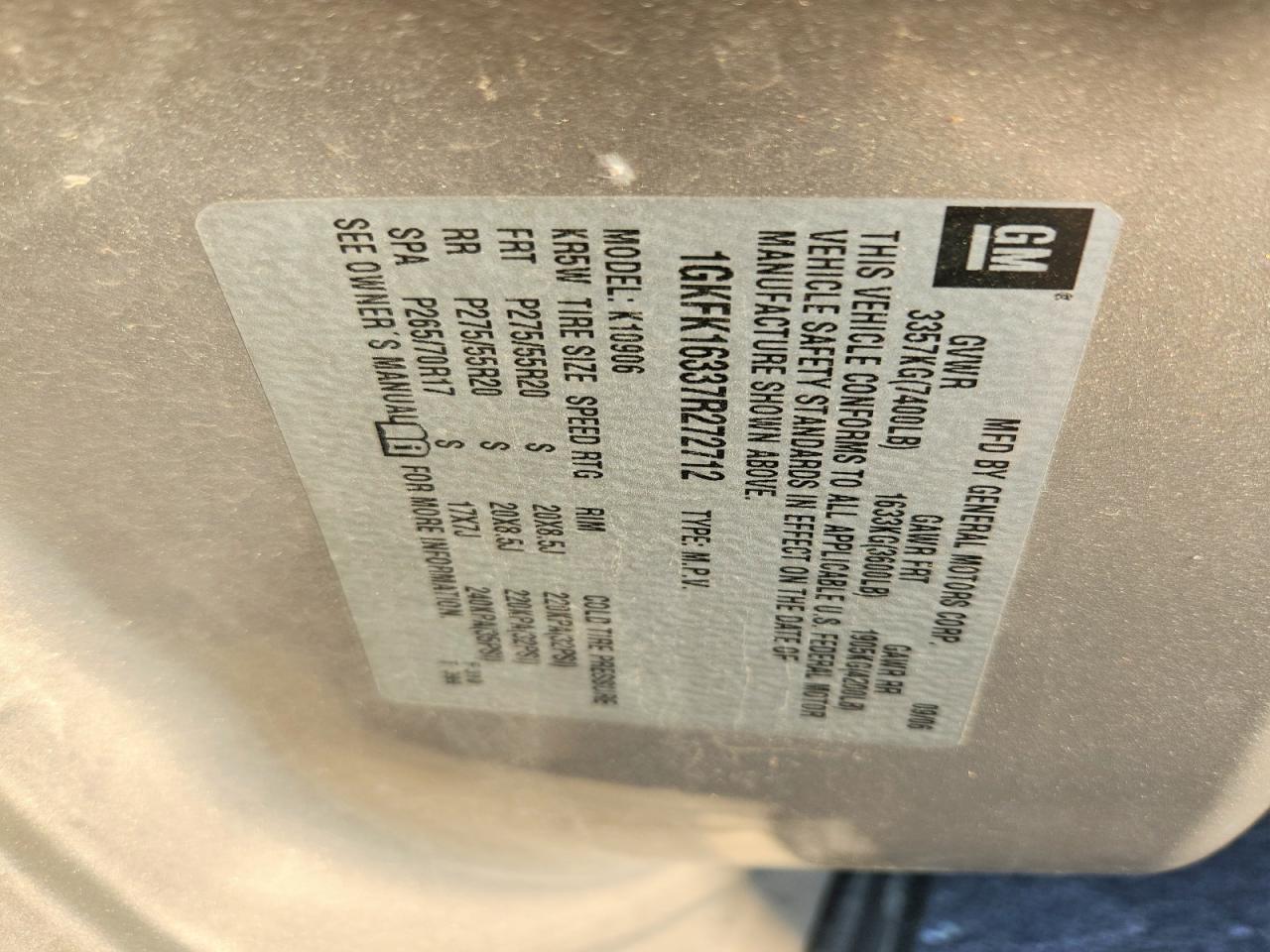 2007 GMC YUKON XL K1500 photo 13