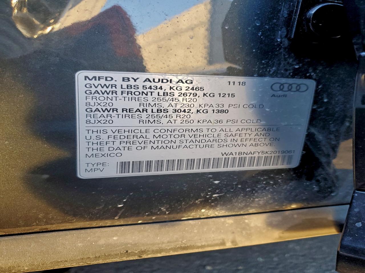 2019 AUDI Q5 PREMIUM PLUS photo 12