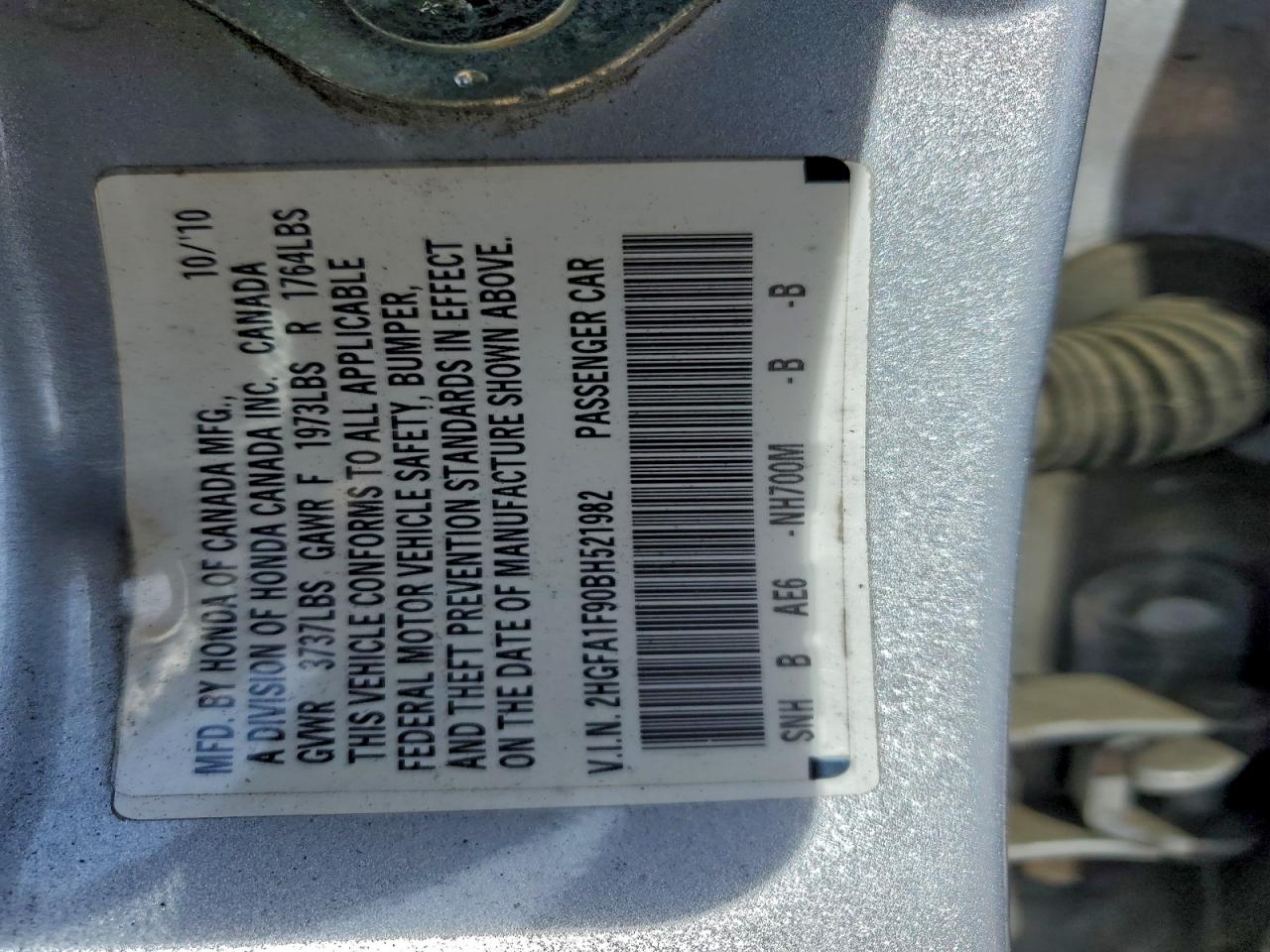 2011 HONDA CIVIC EXL photo 12