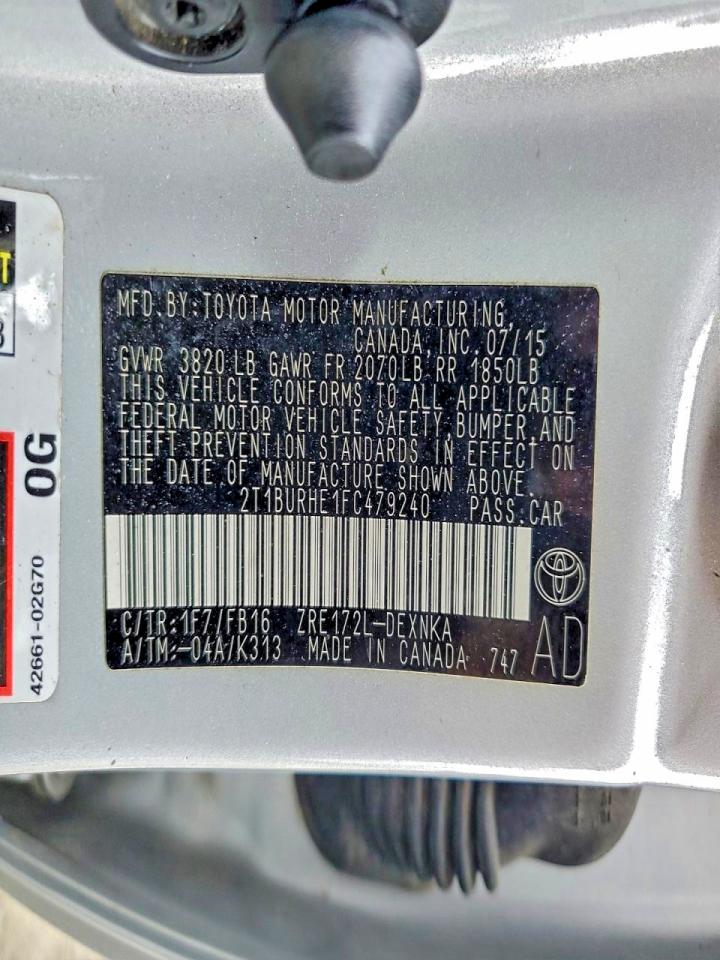 2015 TOYOTA COROLLA L photo 13