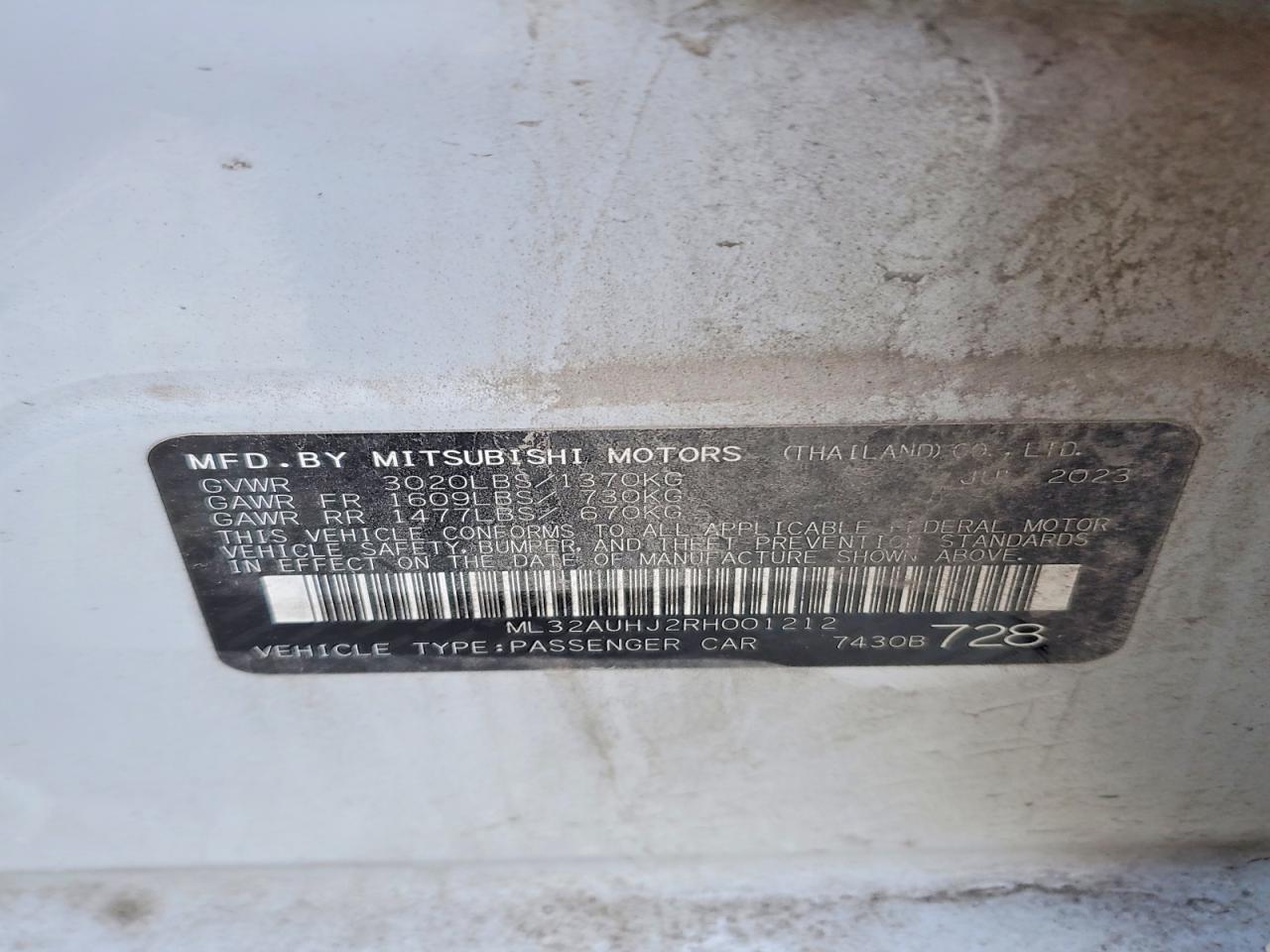 2024 MITSUBISHI MIRAGE ES photo 12