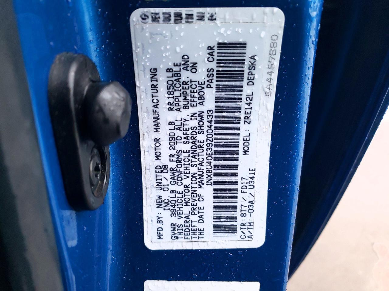 2009 TOYOTA COROLLA BASE photo 12