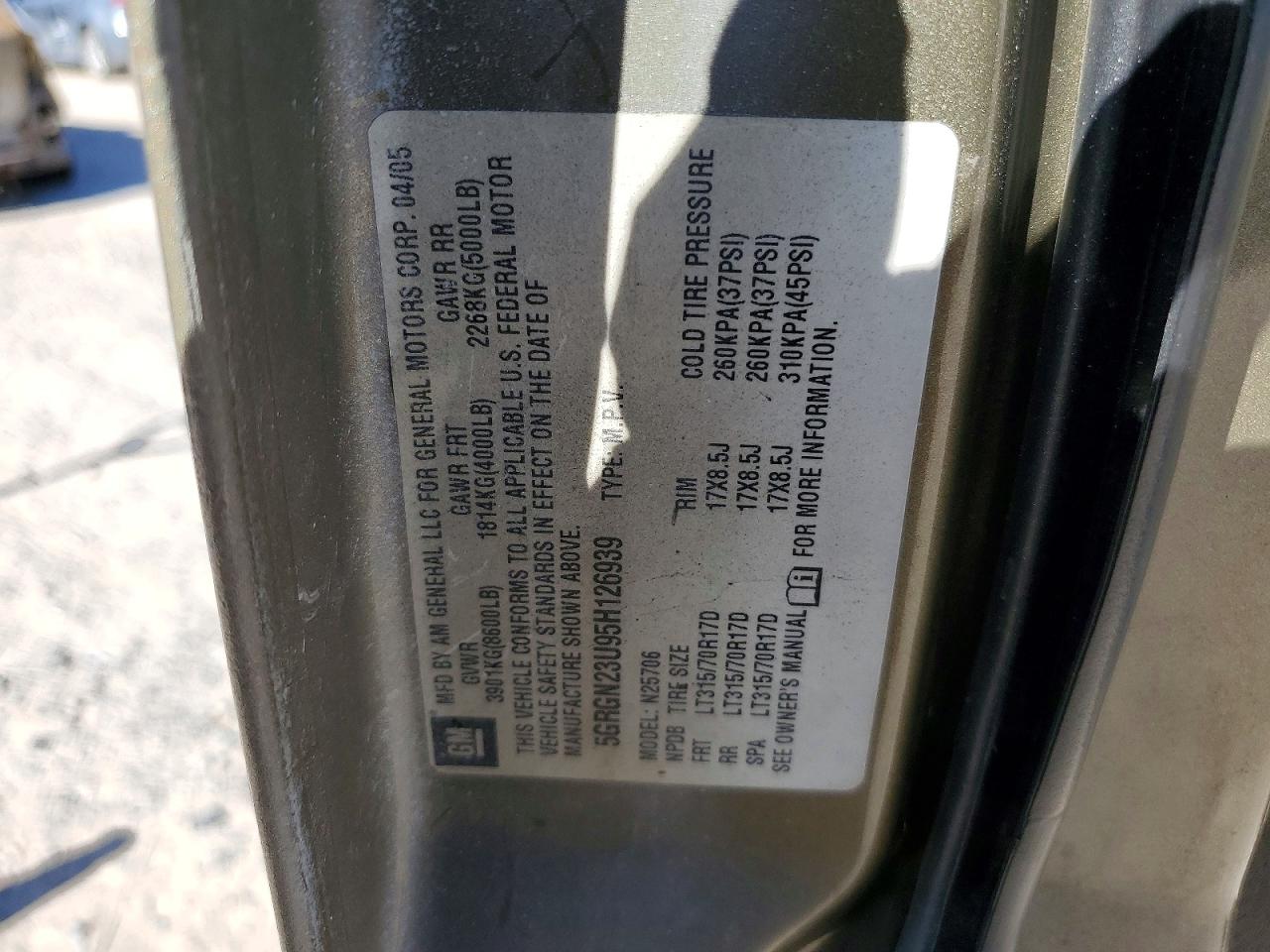 2005 HUMMER H2 photo 12