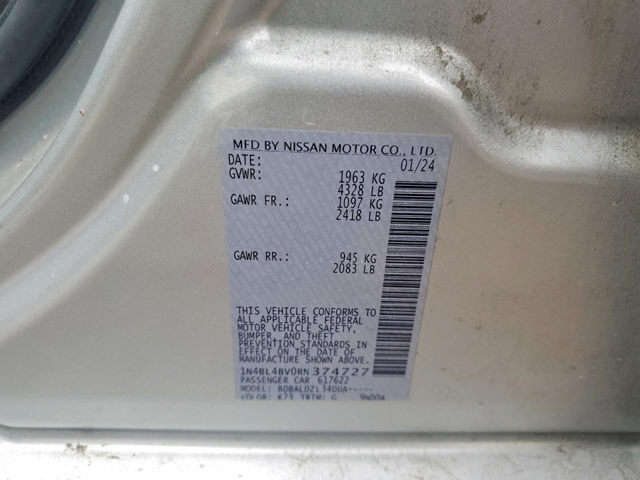 2024 NISSAN ALTIMA S photo 13