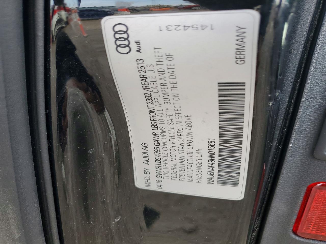 2017 AUDI A4 PREMIUM PLUS photo 12