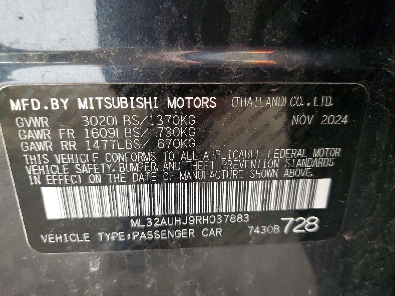2024 MITSUBISHI MIRAGE ES photo 12