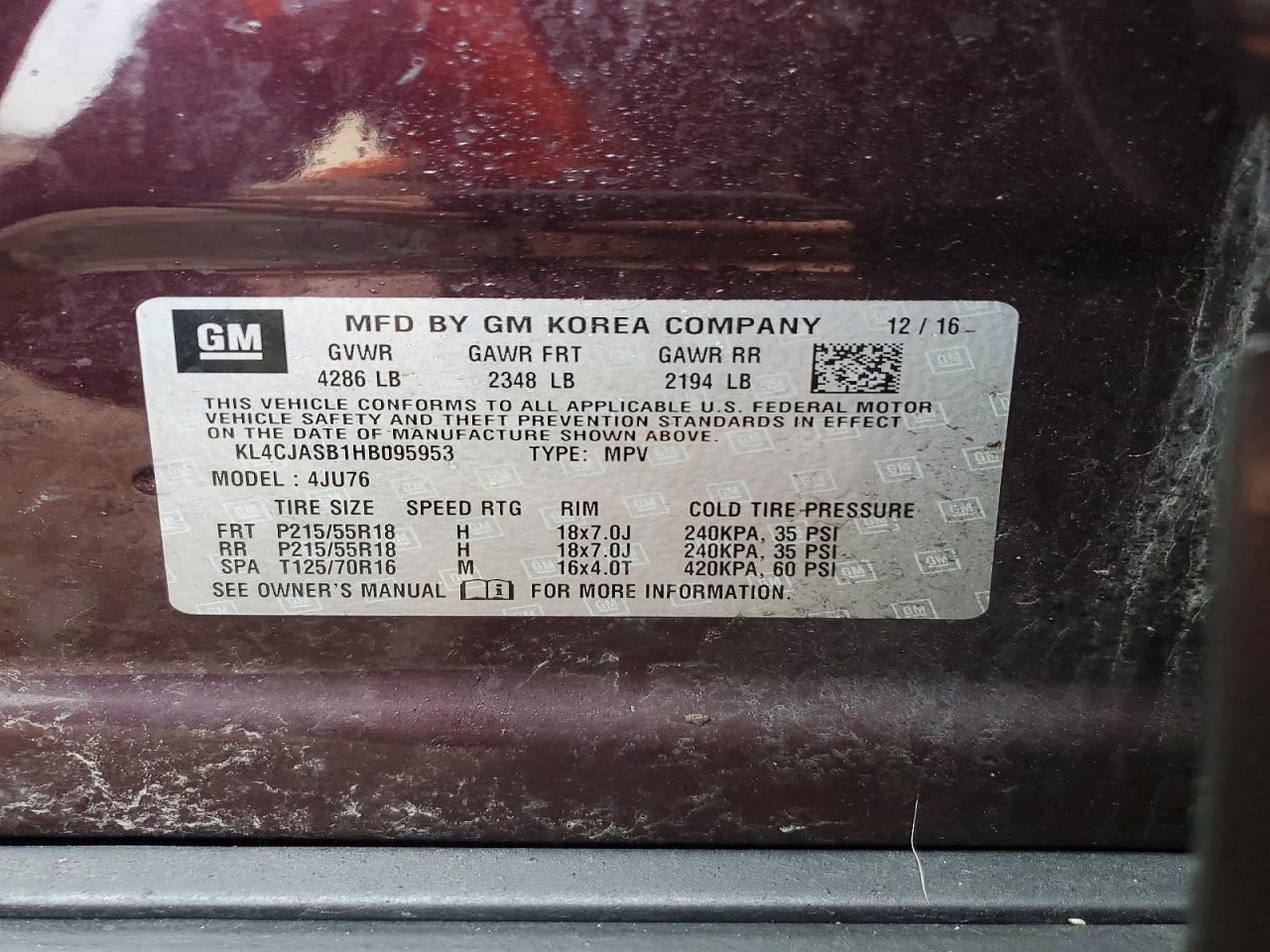 2017 BUICK ENCORE photo 12