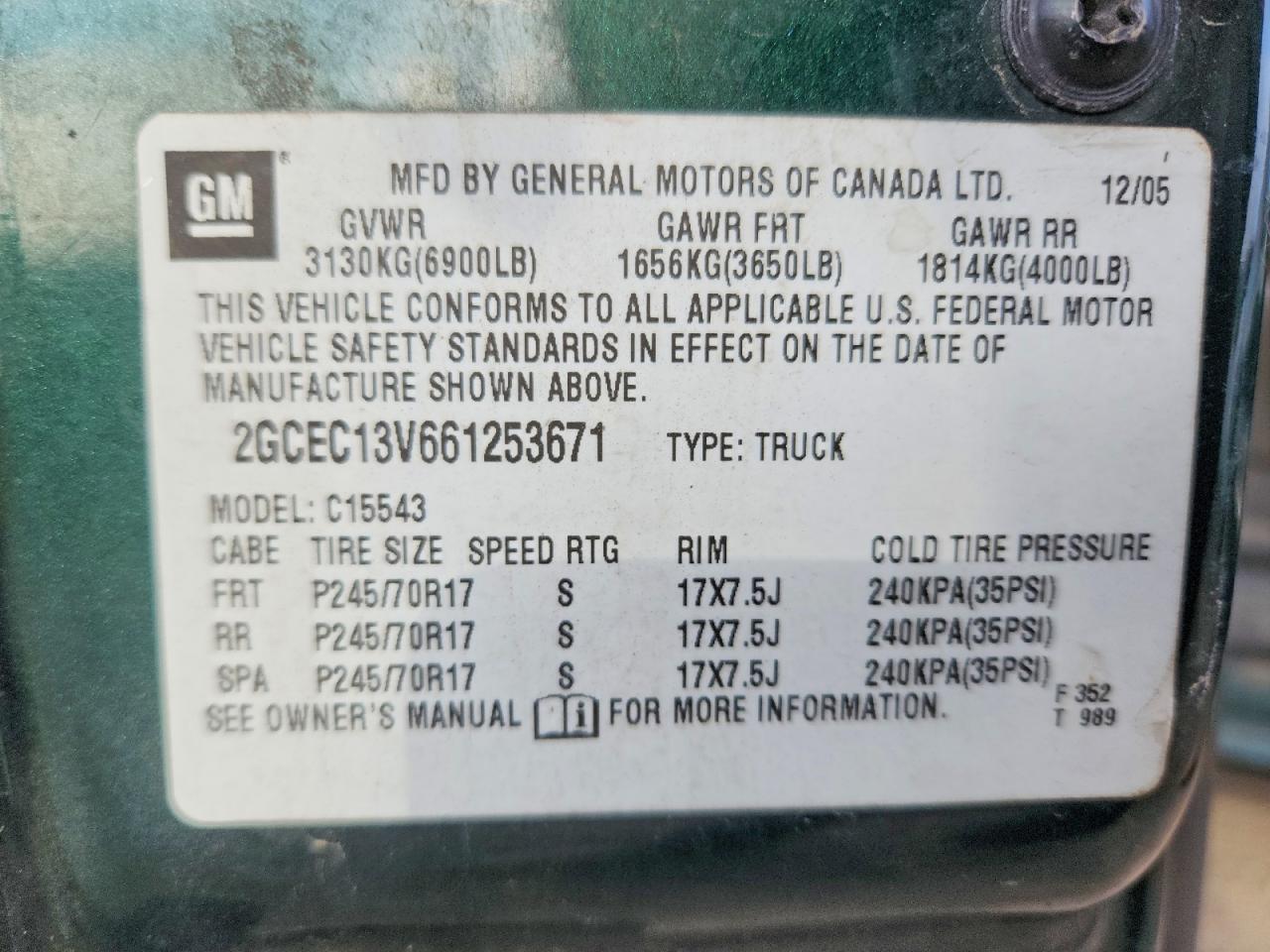 2006 CHEVROLET SILVERADO C1500 photo 12