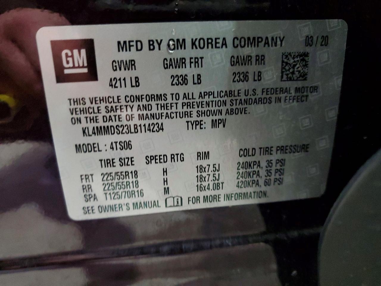 2020 BUICK ENCORE GX SELECT photo 13