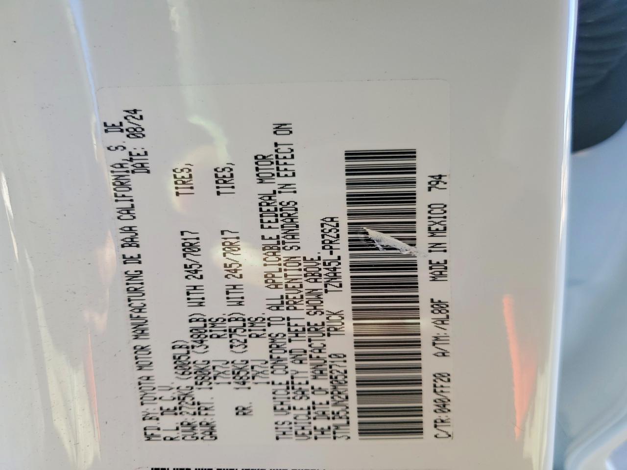 2024 TOYOTA TACOMA DOUBLE CAB photo 12