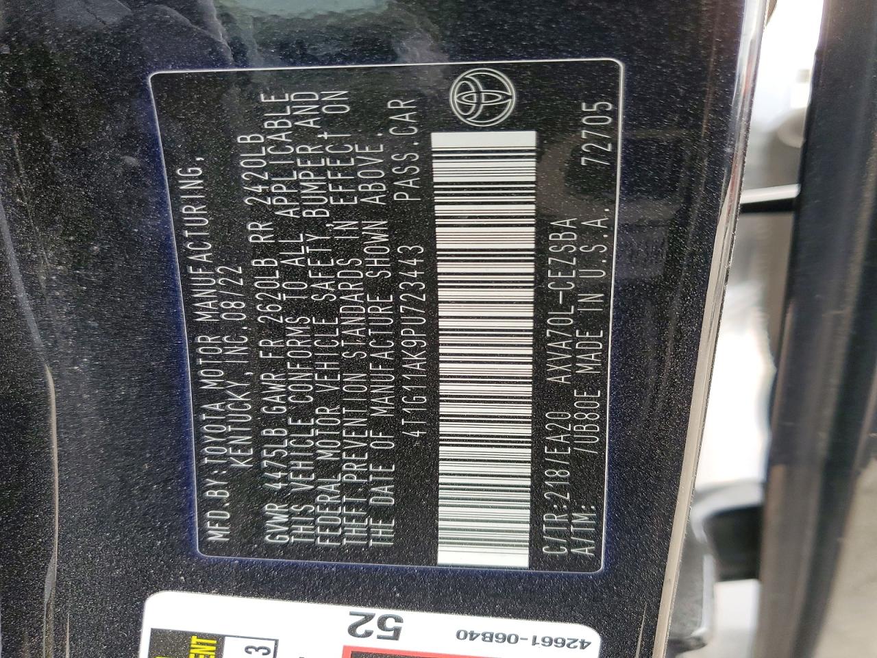 2023 TOYOTA CAMRY SE photo 13
