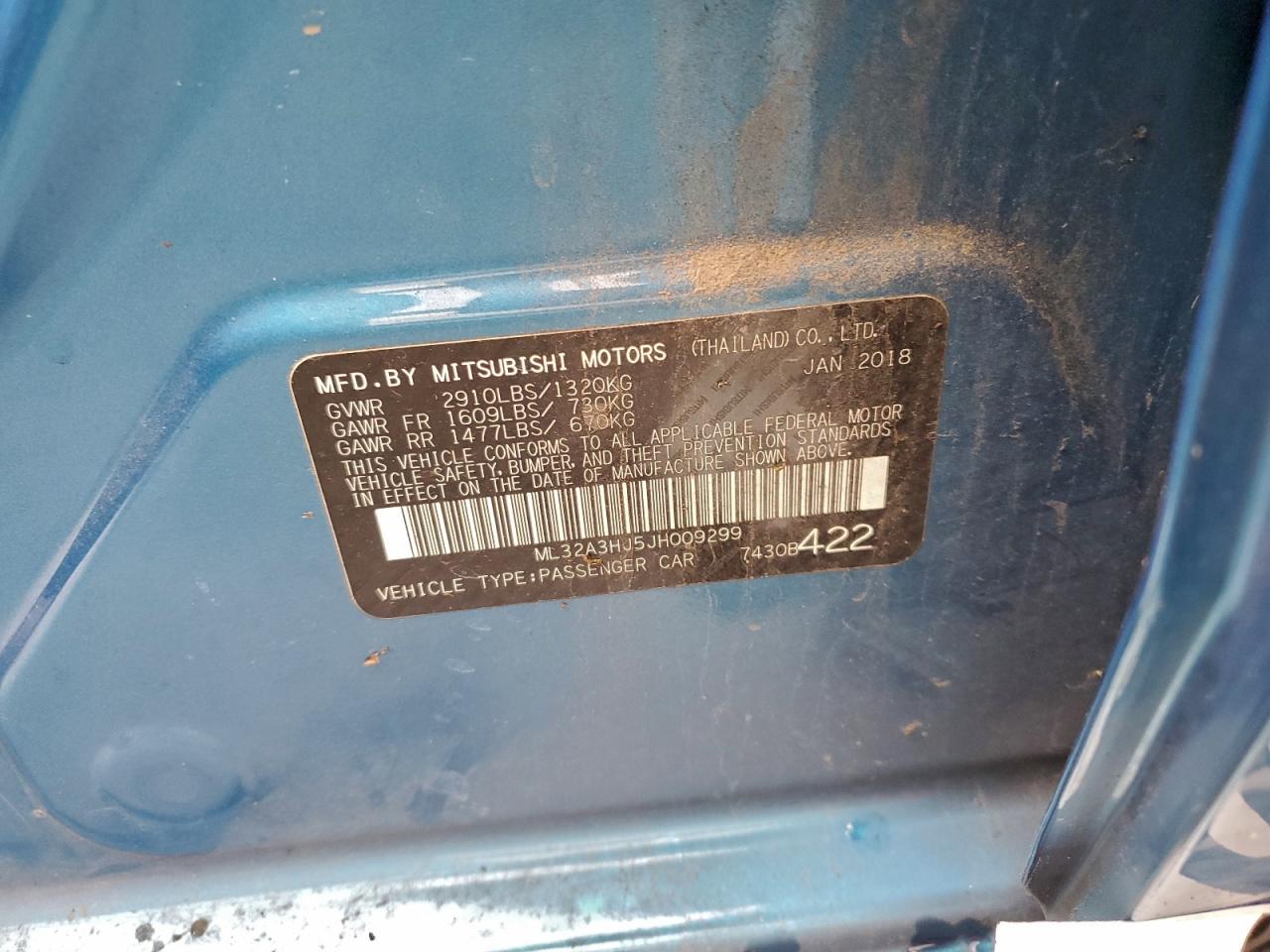 2018 MITSUBISHI MIRAGE ES photo 12