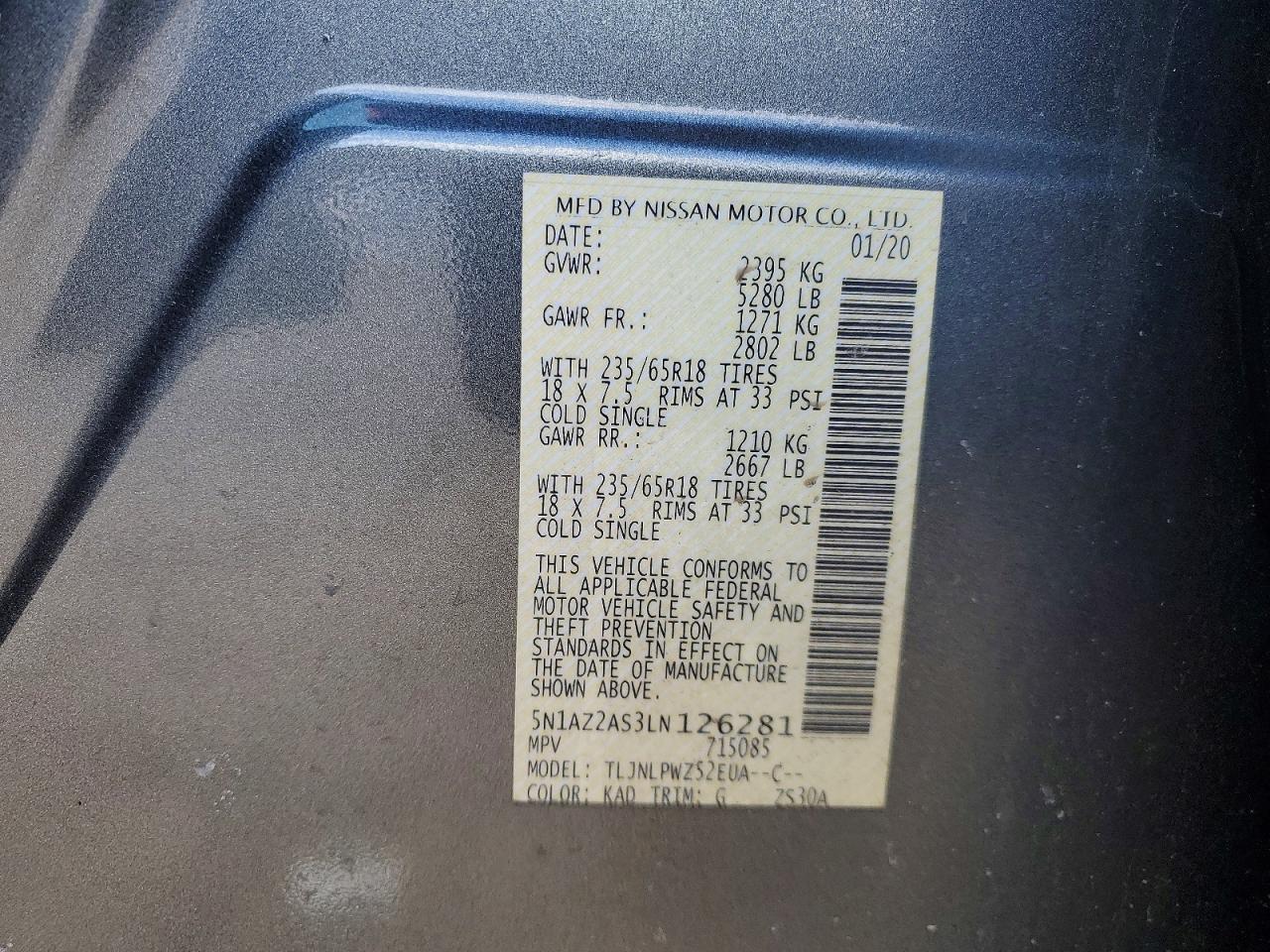 2020 NISSAN MURANO S photo 49