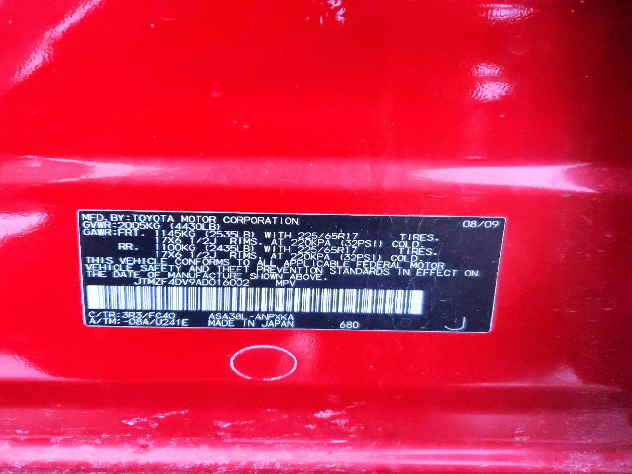 2010 TOYOTA RAV4 photo 12