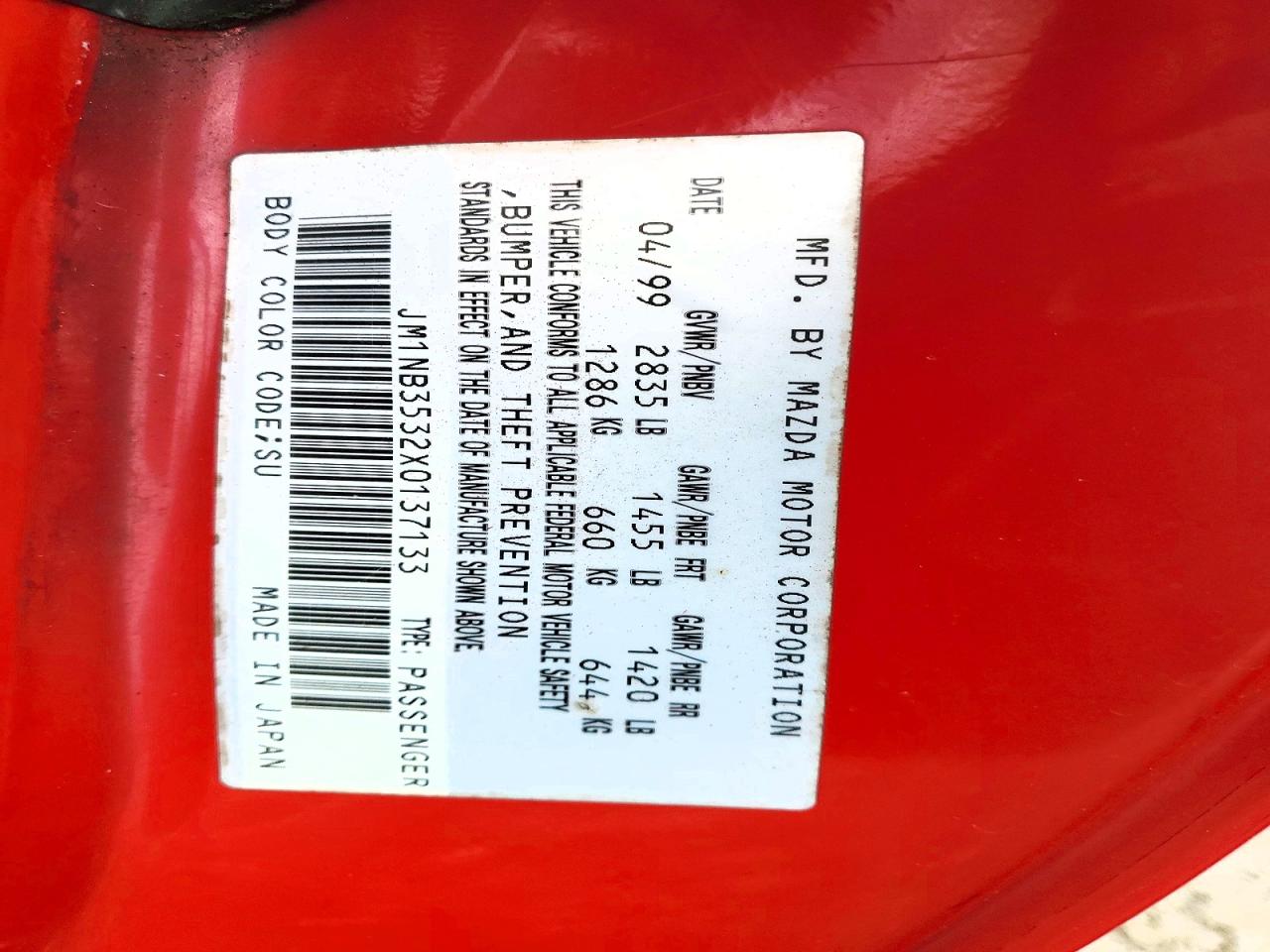1999 MAZDA MX-5 MIATA photo 34