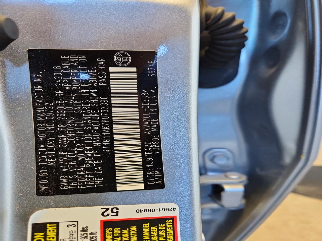 2023 TOYOTA CAMRY SE NIGHT SHADE photo 12
