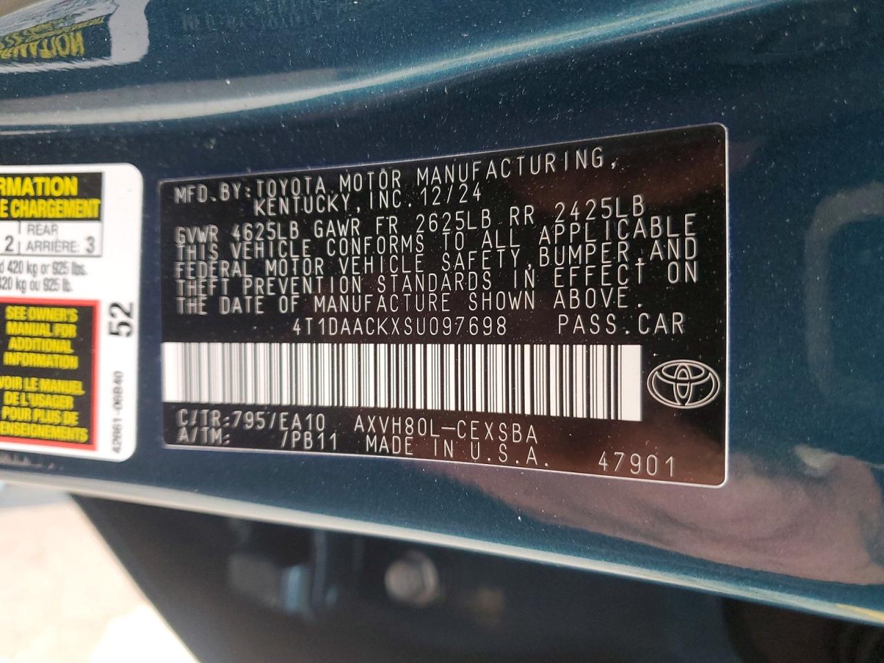 2025 TOYOTA CAMRY XSE photo 12