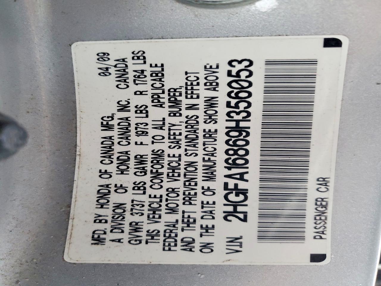 2009 HONDA CIVIC EX photo 12