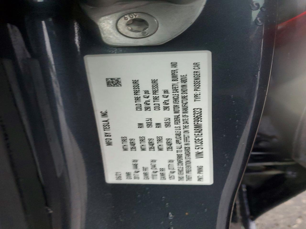 2021 TESLA MODEL 3 photo 13