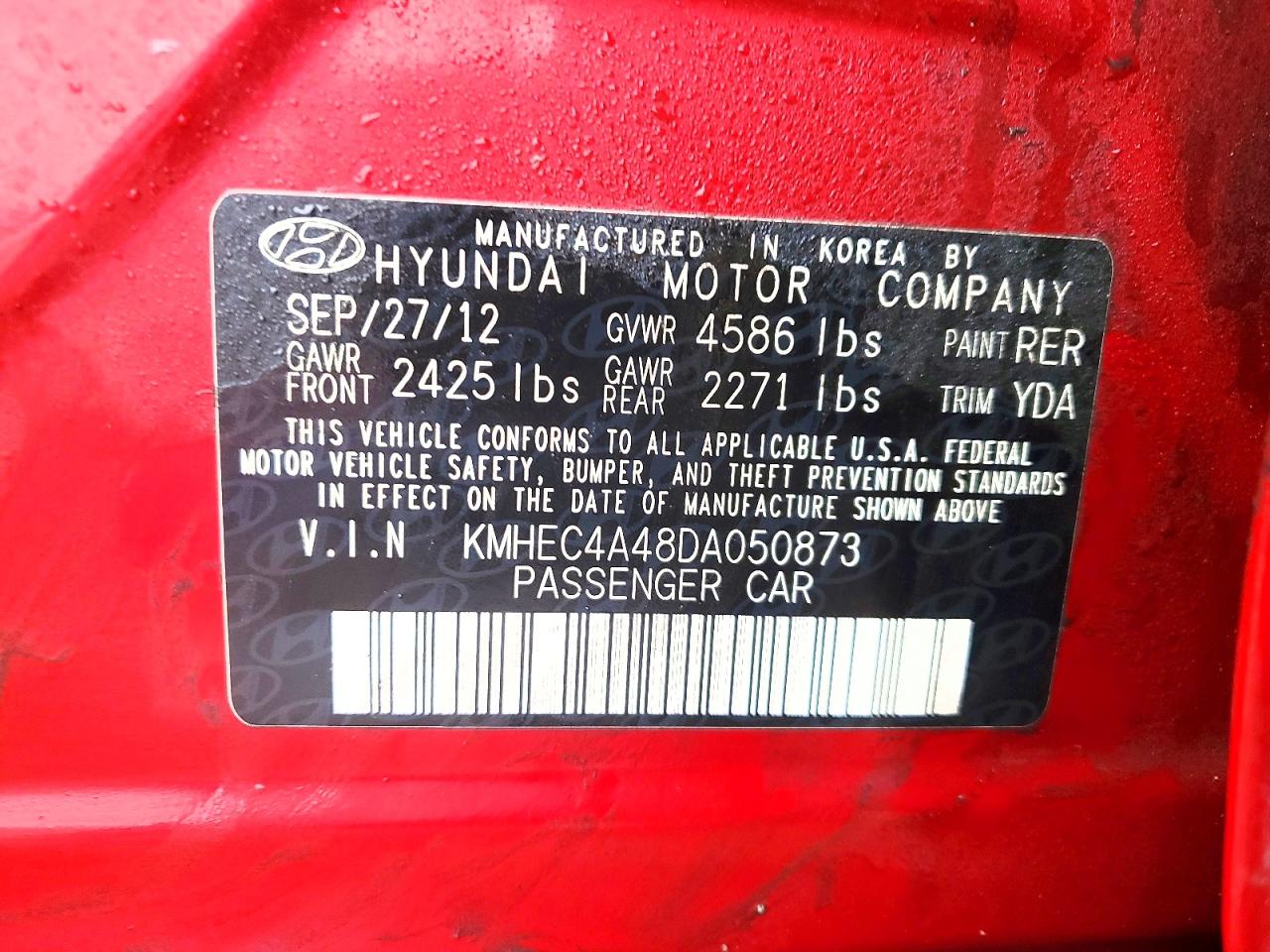 2013 HYUNDAI SONATA HYBRID photo 13