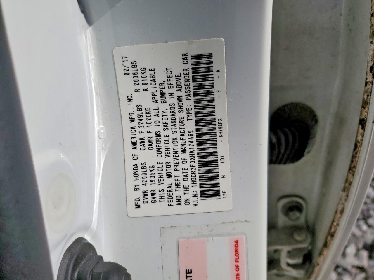 2017 HONDA ACCORD LX photo 12