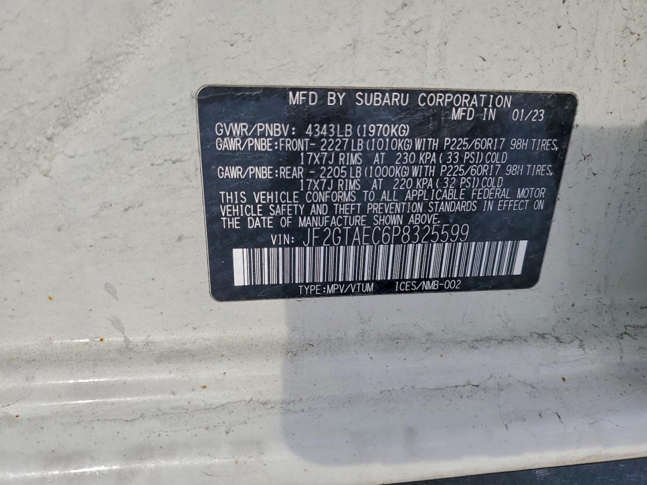 2023 SUBARU CROSSTREK PREMIUM photo 13