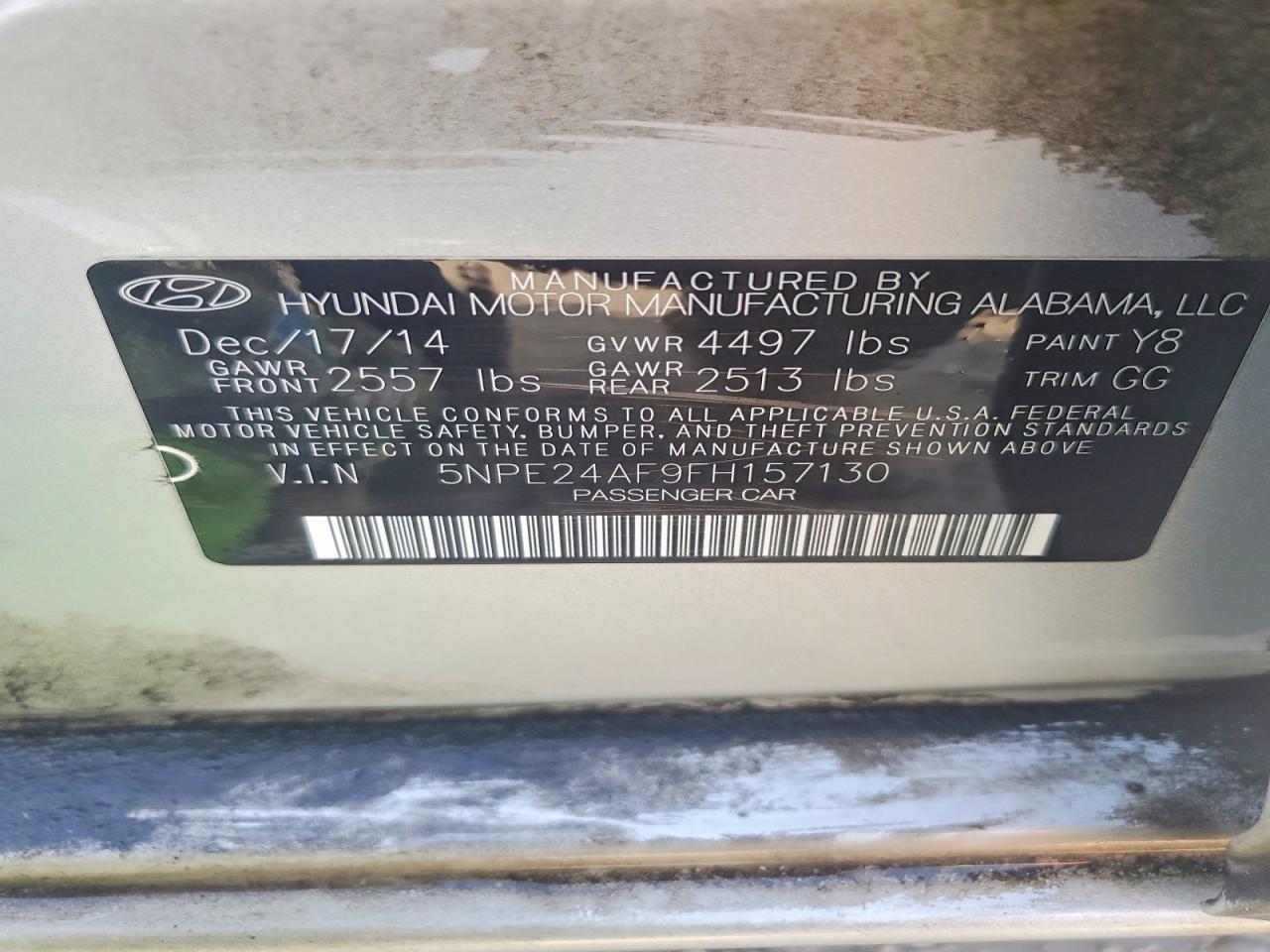 2015 HYUNDAI SONATA SE photo 12