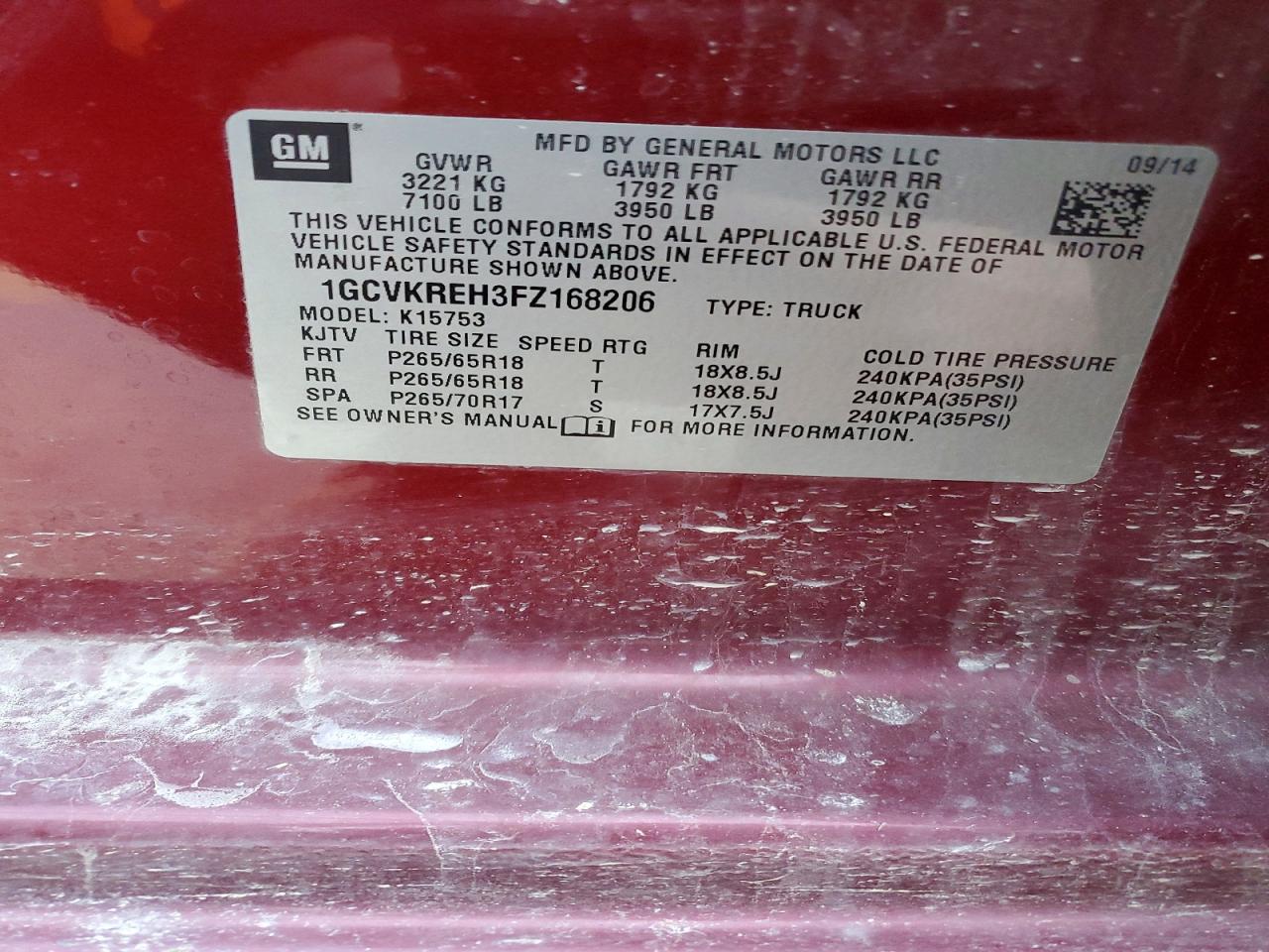 2015 CHEVROLET SILVERADO K1500 LT photo 12