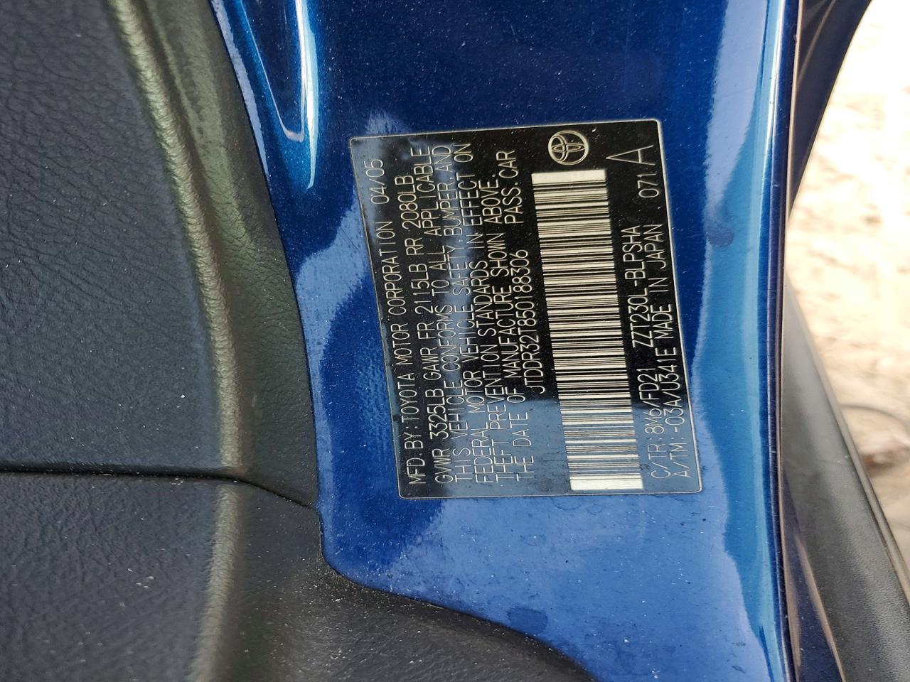 2005 TOYOTA CELICA GT photo 12
