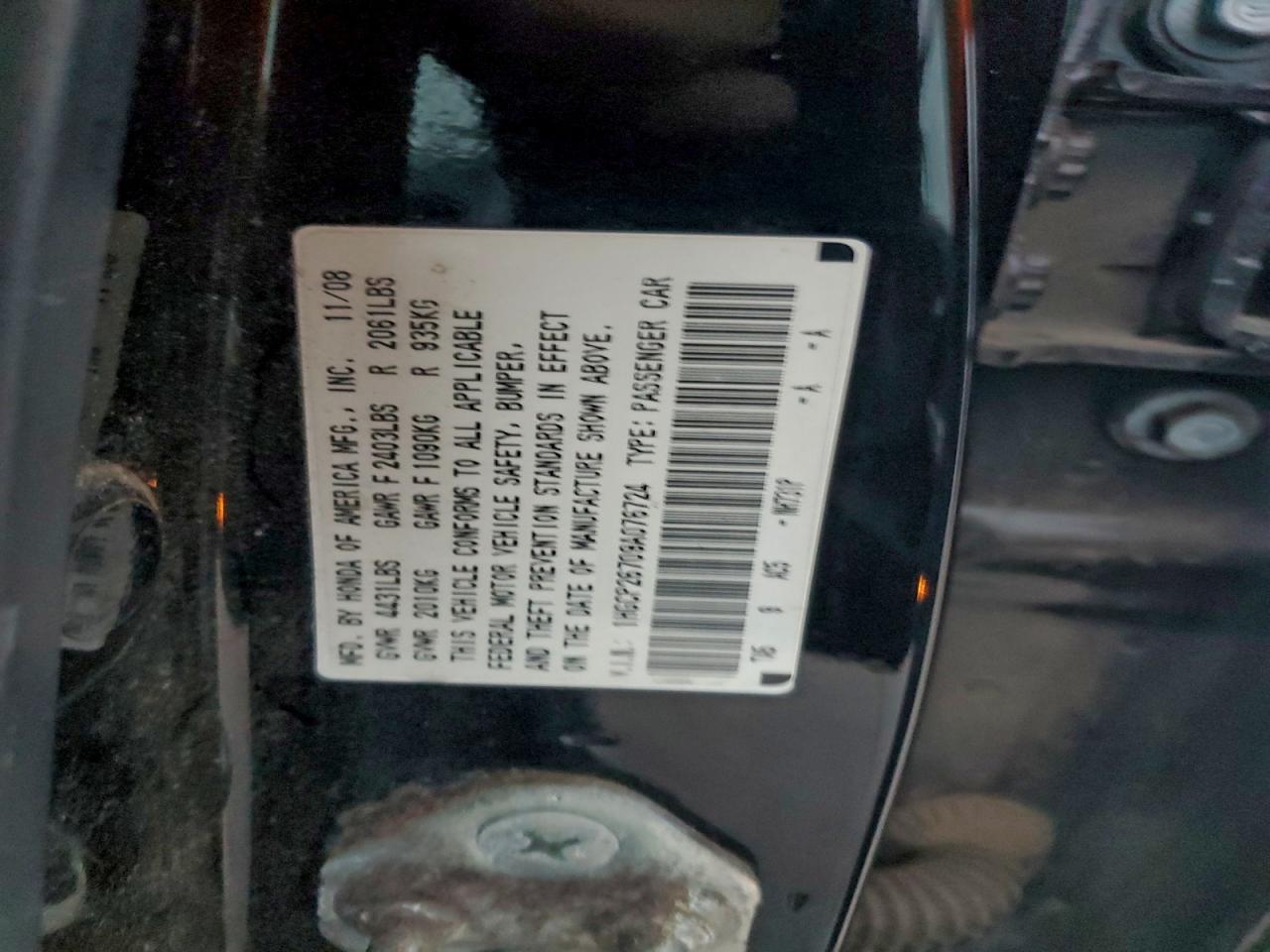 2009 HONDA ACCORD EX photo 12