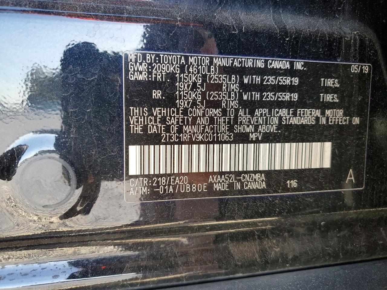 2019 TOYOTA RAV4 XLE PREMIUM photo 40